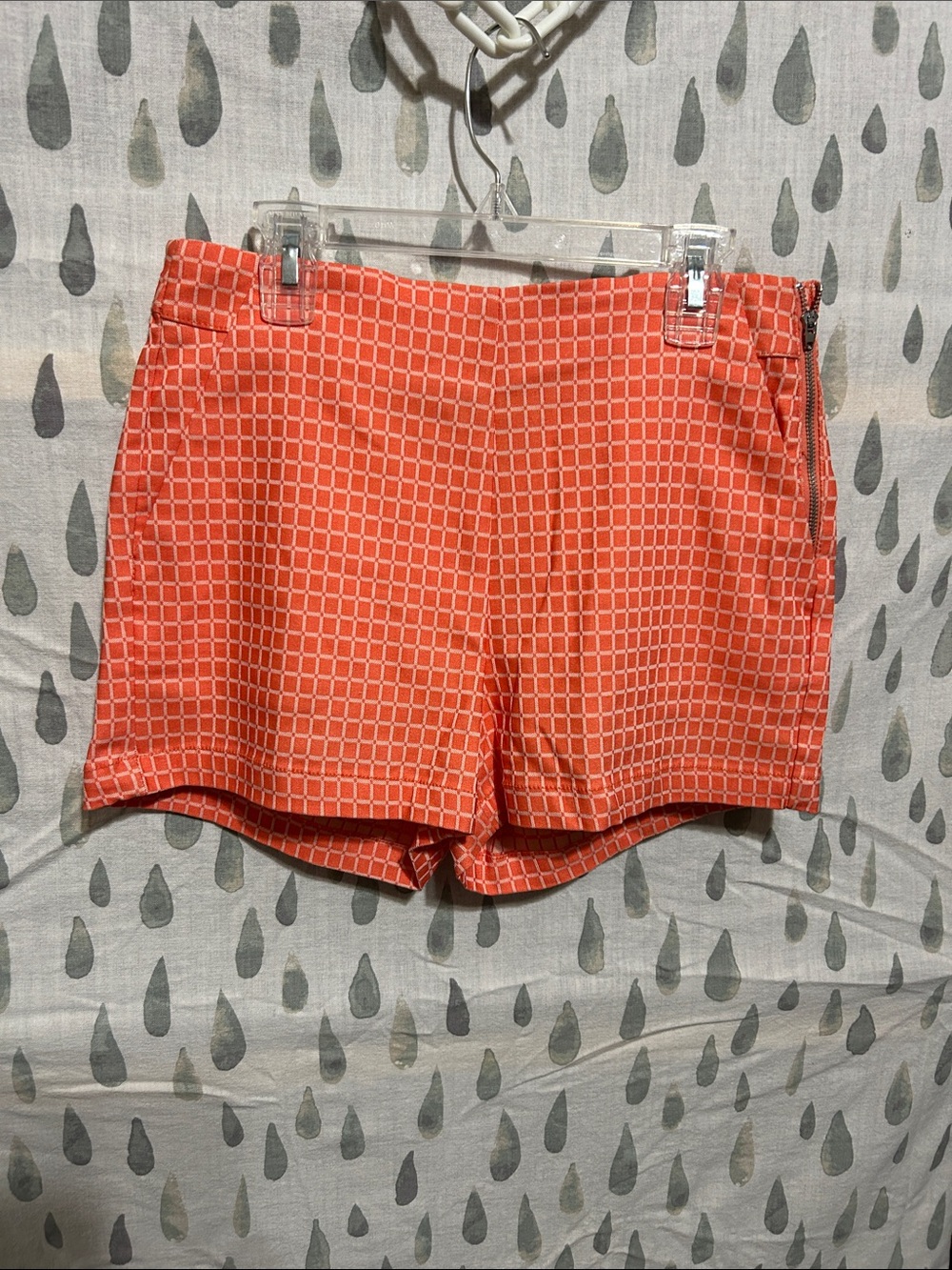 BeBop Orange Geometric Print Shorts - Small/Juniors 7 - B46
